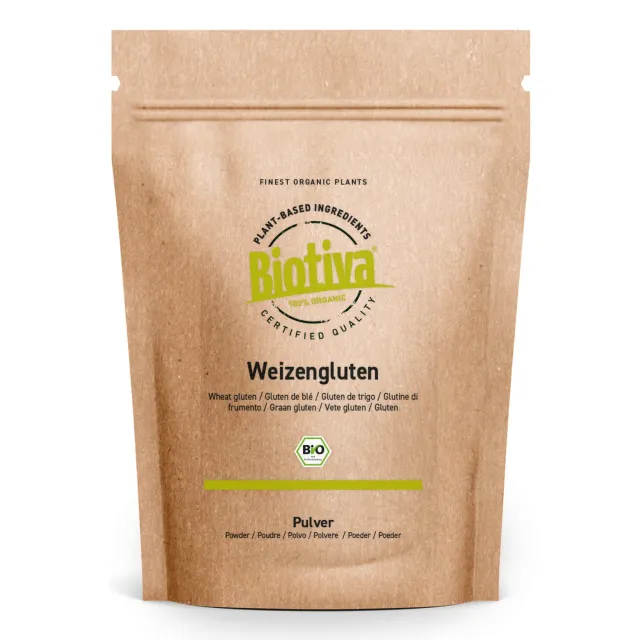 Biotiva Weizengluten Pulver Bio Backzutat