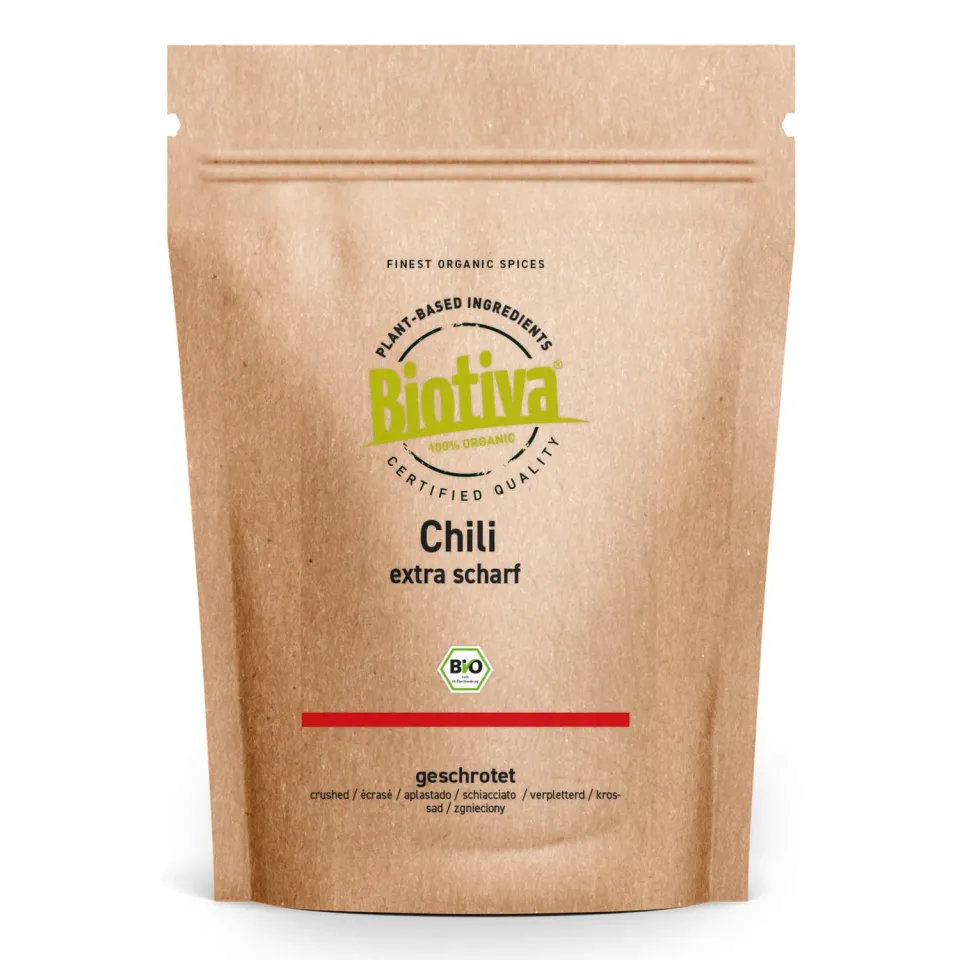 Biotiva Chili extra scharf geschrotet Gewürz Bio 250g
