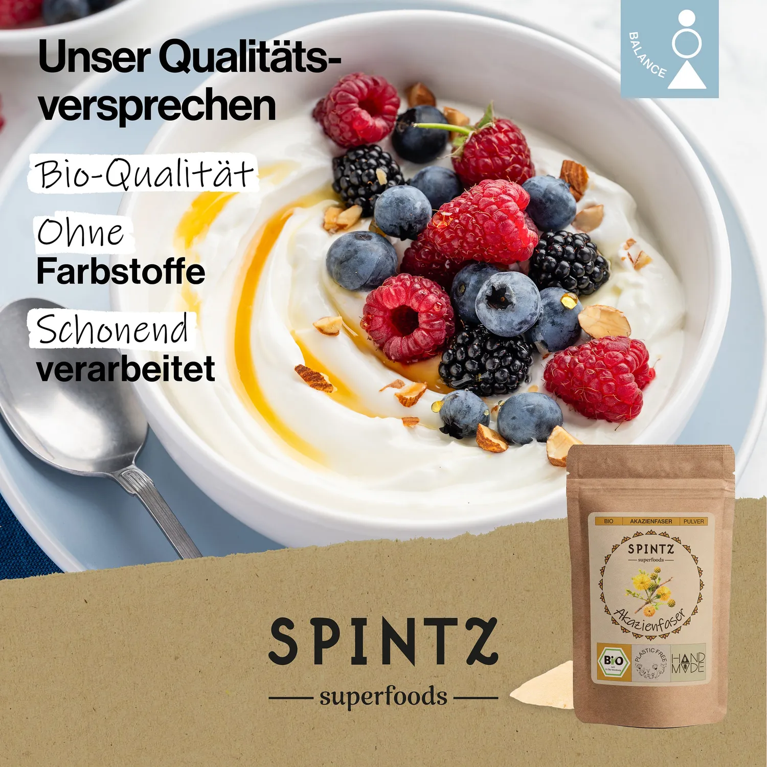 SPINTZ Bio Akazienfaser Pulver fein gemahlen