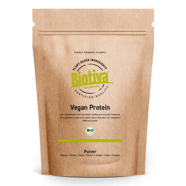 Biotiva Vegan Protein Pulver Bio Reis Erbse