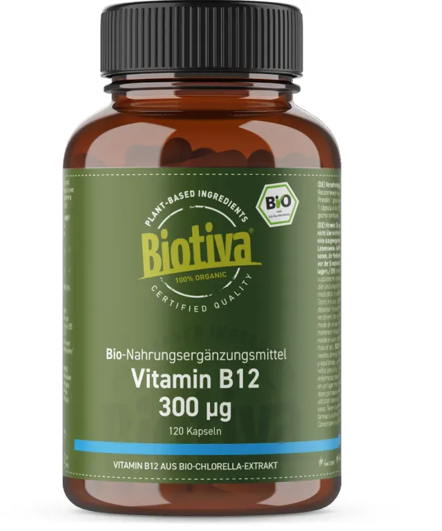 Biotiva Vitamin B12 Bio Kapseln 120 Stück vegan