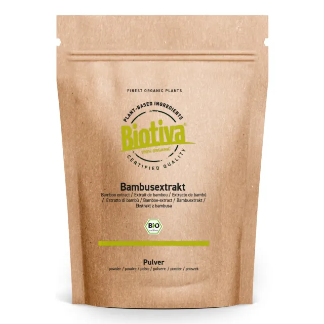 Biotiva Bambusextrakt Pulver Bio Siliziumpulver 100g 75%