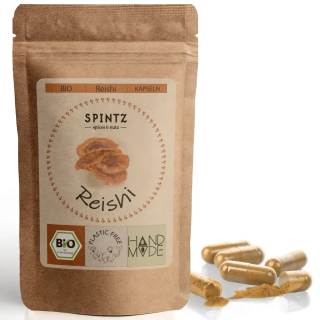 SPINTZ Bio Reishi Pilz Kapseln Fruchtkörper