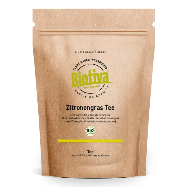Biotiva Zitronengras Tee Bio Kräutertee 250g zitronig