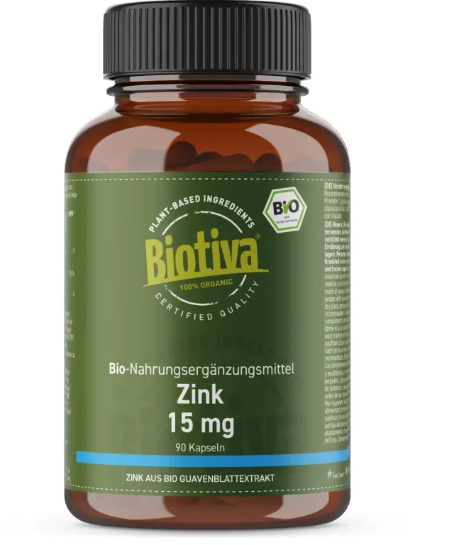 Biotiva Bio Zink Kapseln vegan 90 Stück pflanzlich