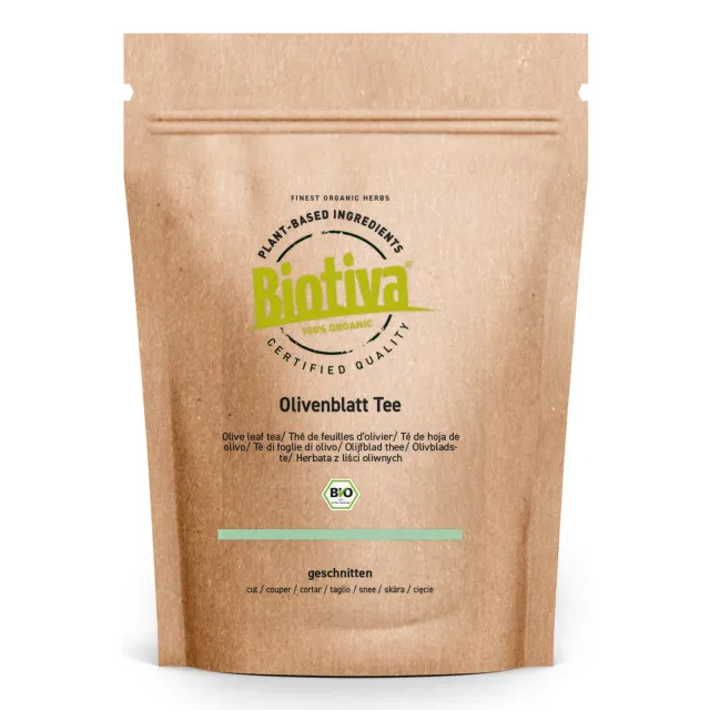 Biotiva Olivenblatt Tee Bio 250g fruchtig-herb