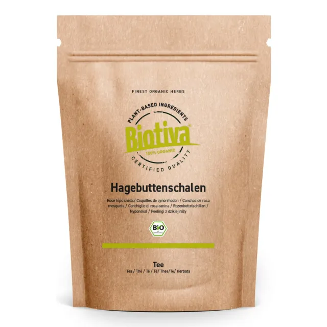 Biotiva Hagebuttenschalen Tee Bio 250 g schonend getrocknet