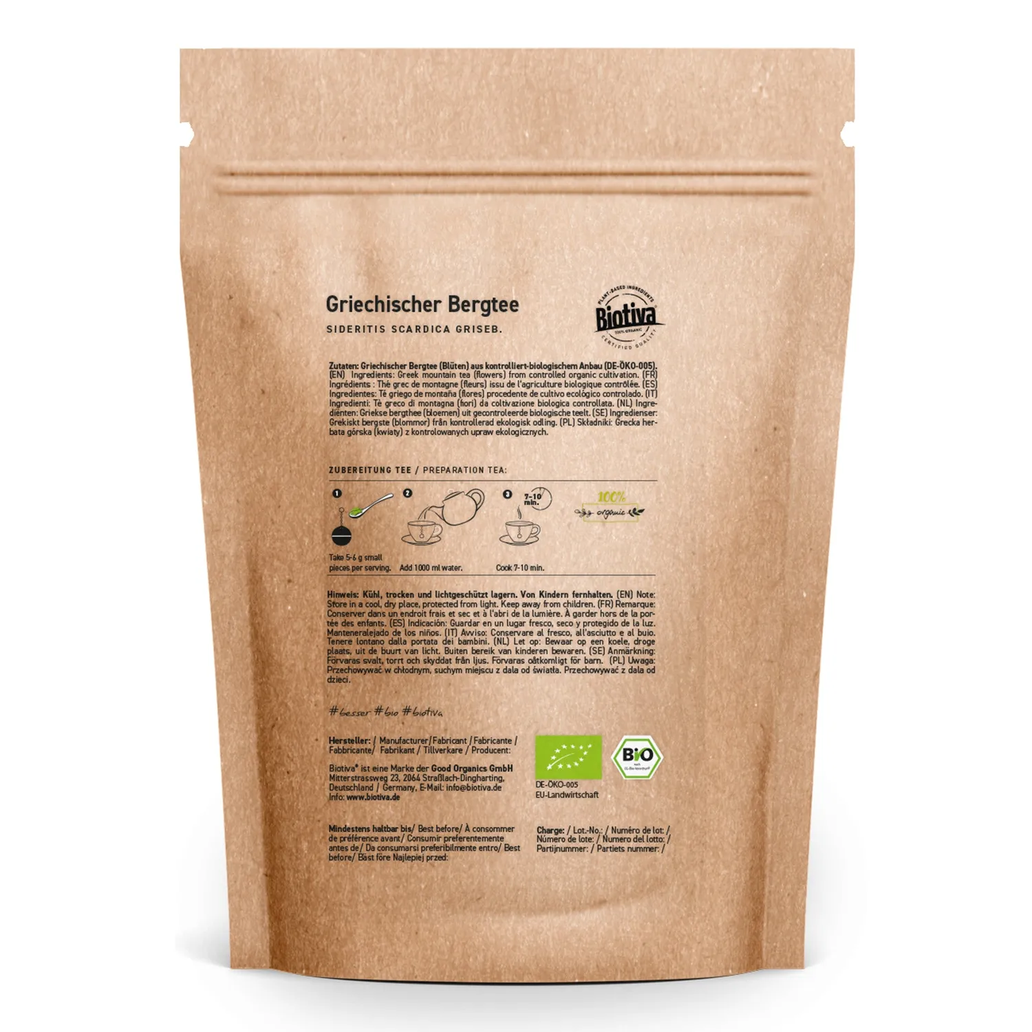 Biotiva Griechischer Bergtee Bio Wildsammlung