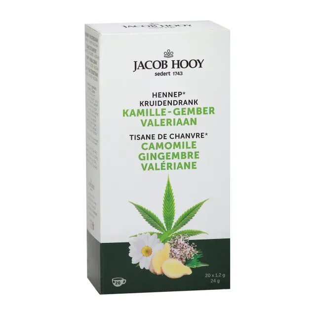 Jacob Hooy Hanf Kamille Ingwer Baldrian Tee 20 Beutel