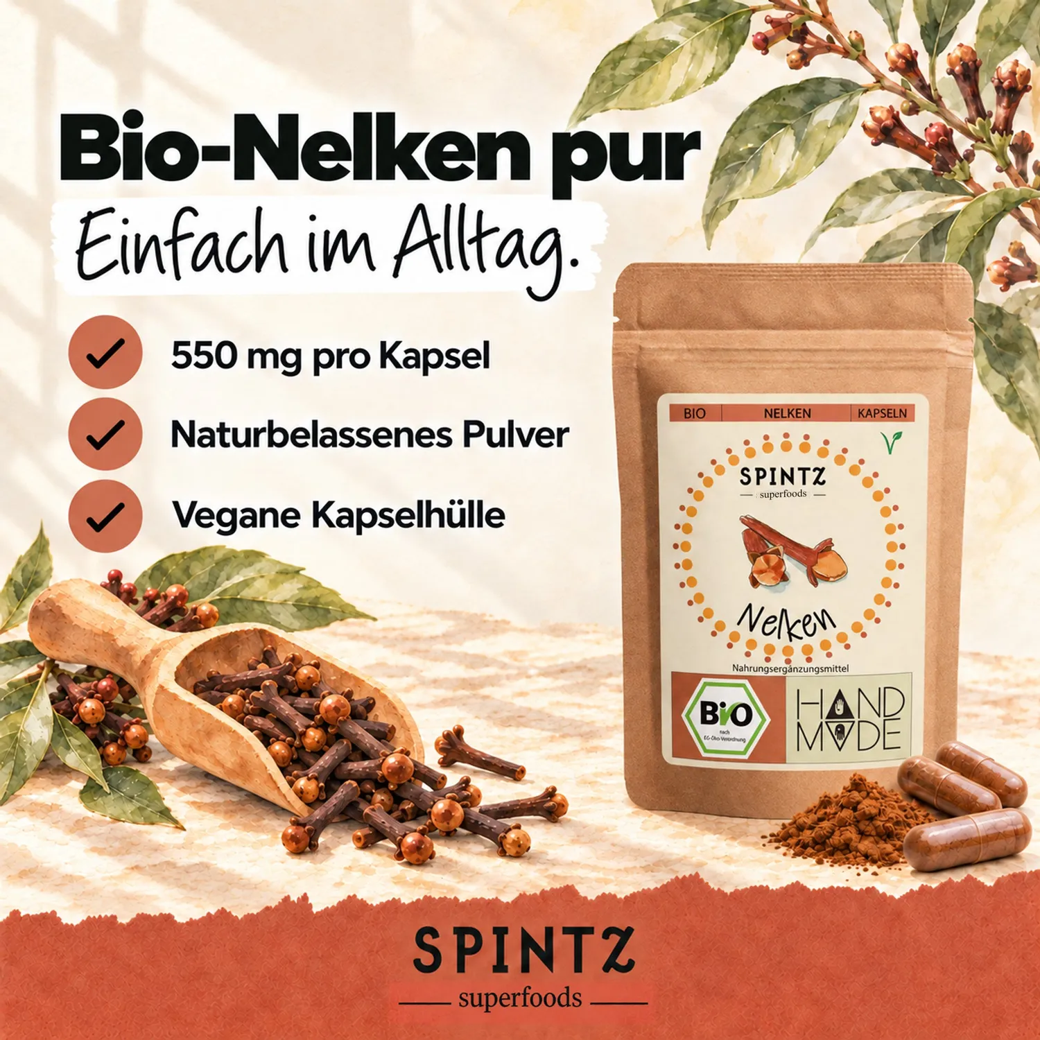 SPINTZ Bio Nelken Kapseln würzig