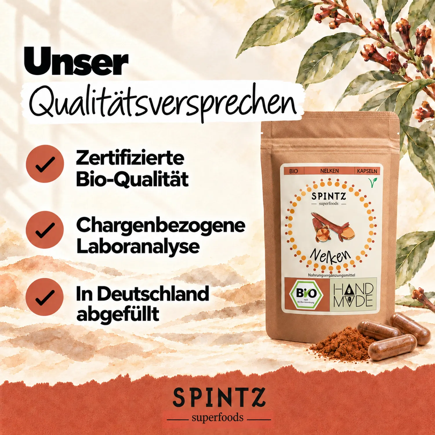 SPINTZ Bio Nelken Kapseln würzig