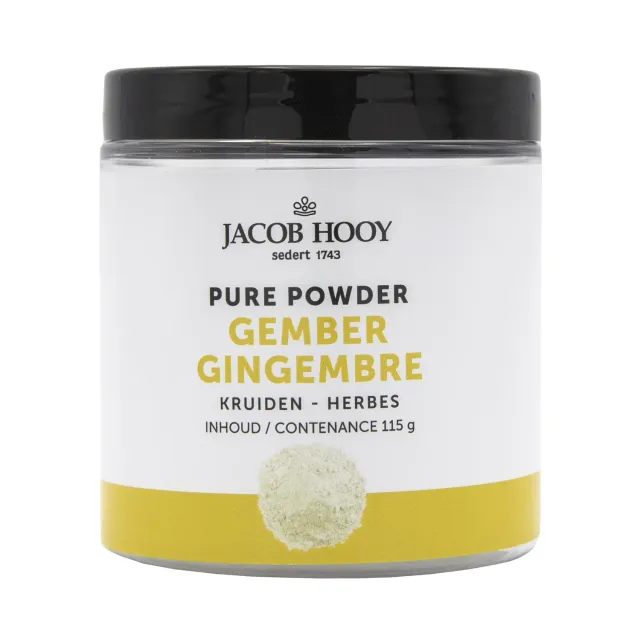 Jacob Hooy Pure Powder Gember Pulver 115 g Verdauung