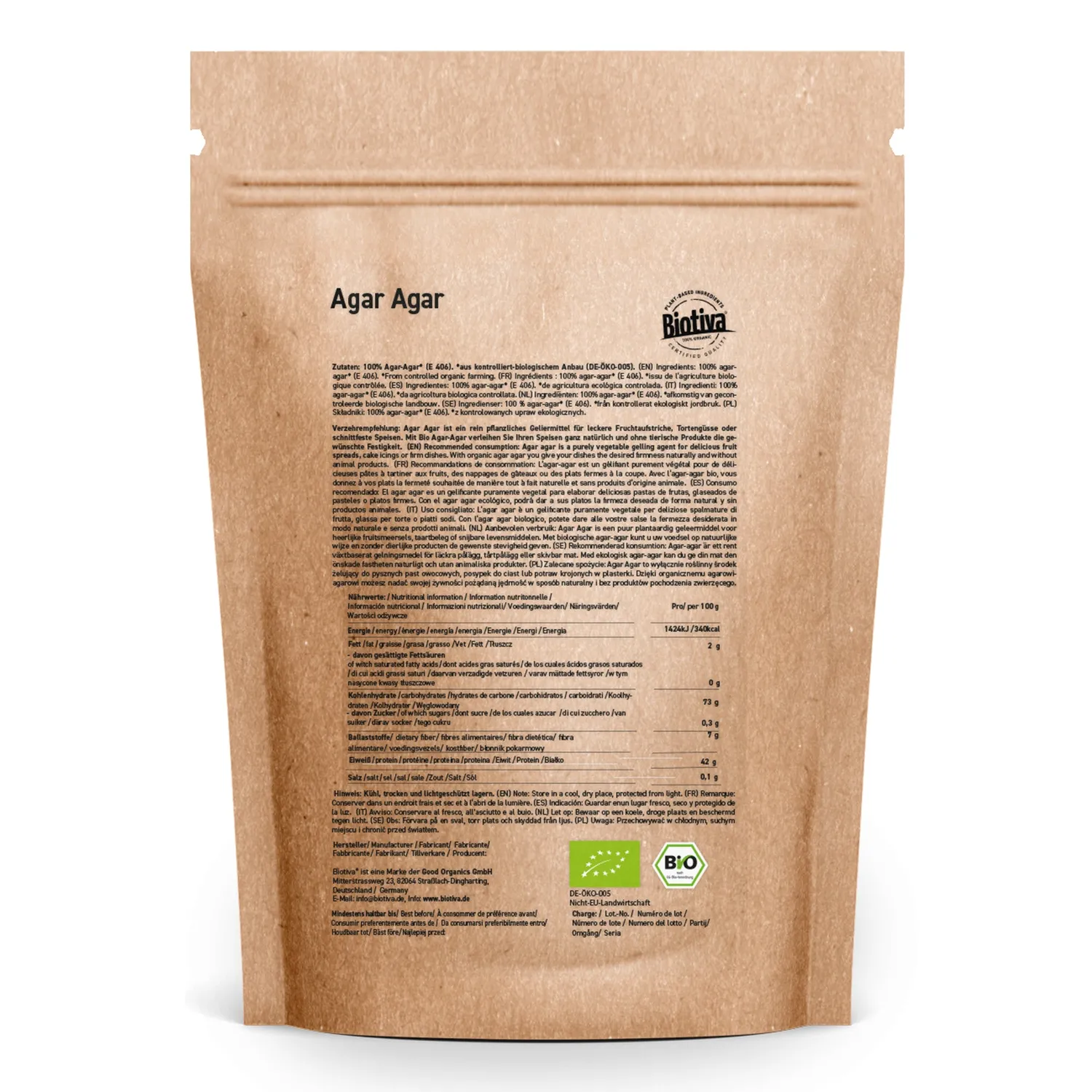 Biotiva Agar Agar Bio Geliermittel pflanzlich
