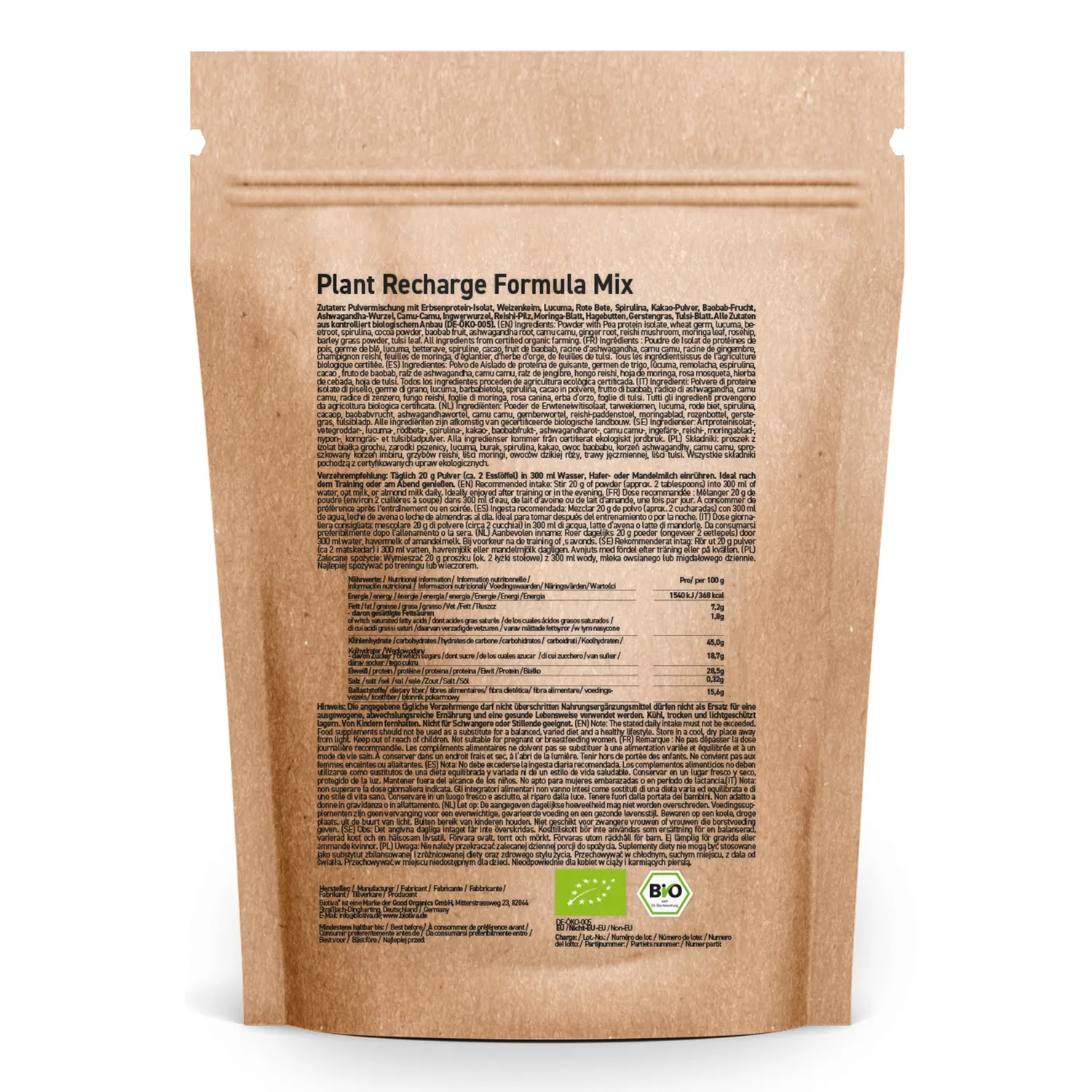 Biotiva Plant Recharge Formula Mix Bio Pulver 300g