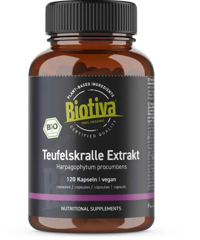 Biotiva Teufelskralle Extrakt Kapseln Bio vegan