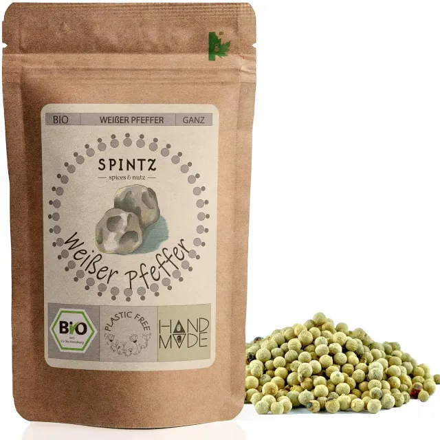 SPINTZ Bio Pfeffer weiß ganz Mühle