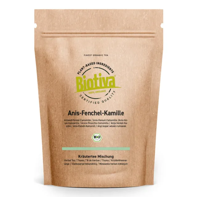 Biotiva Anis-Fenchel-Kamille Tee Bio 200g süßlich