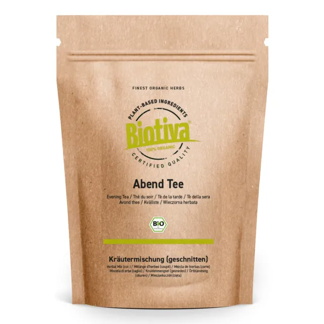 Biotiva Abend Tee Kräutermischung Bio 100g Melisse