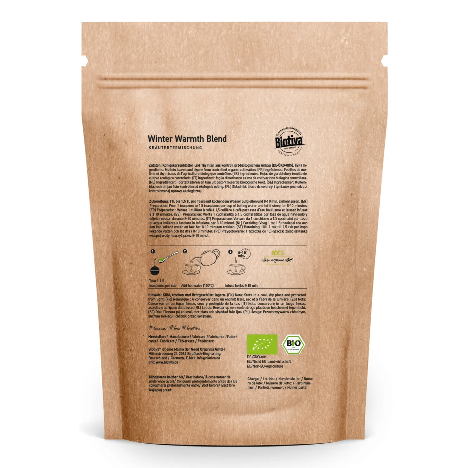 Biotiva Winter Warmth Blend Kräutertee 100g Bio